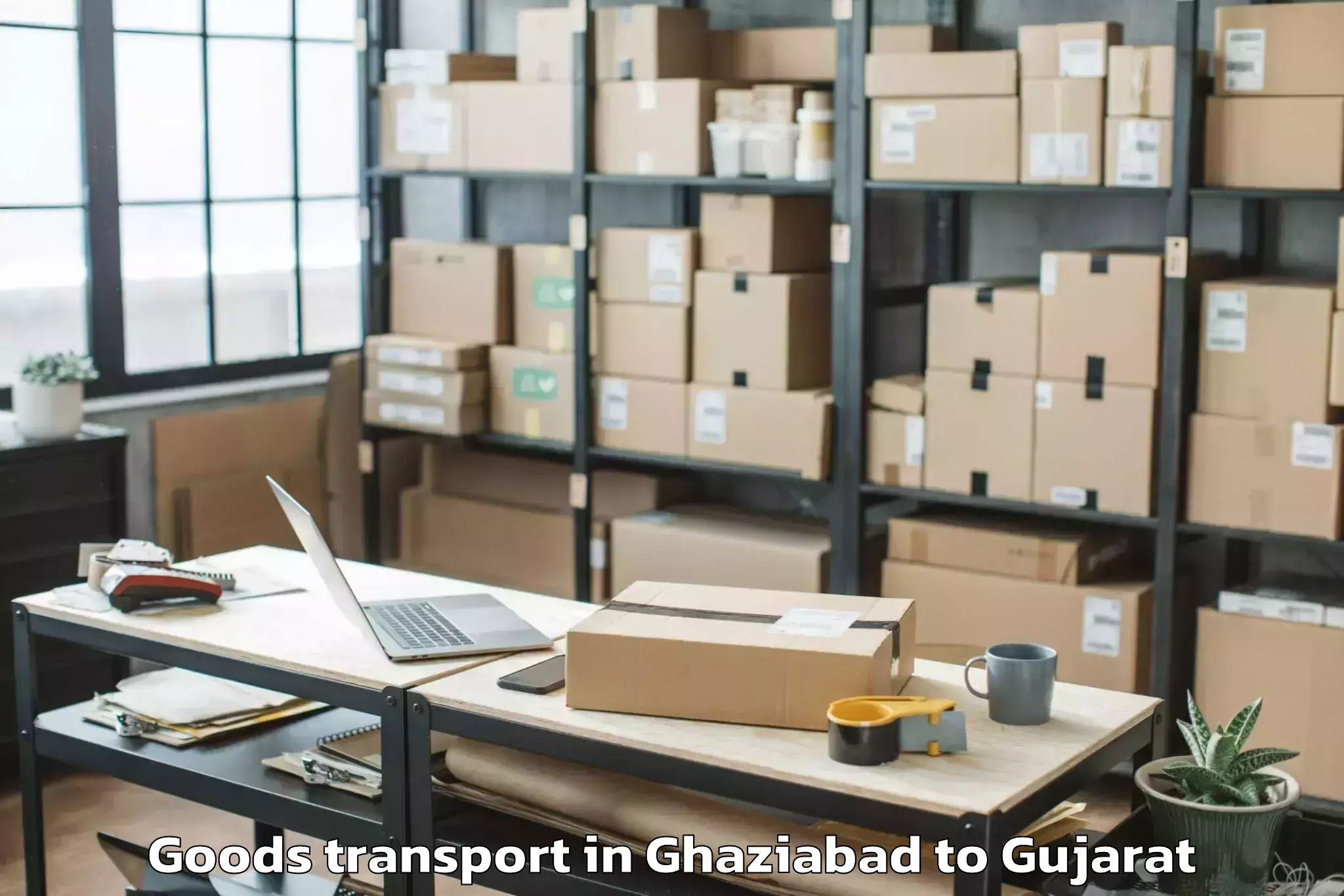 Book Ghaziabad to Dhuvaran Goods Transport